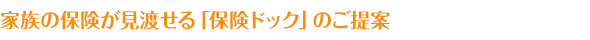 家族の保険が見渡せる「保険ドック」のご提案